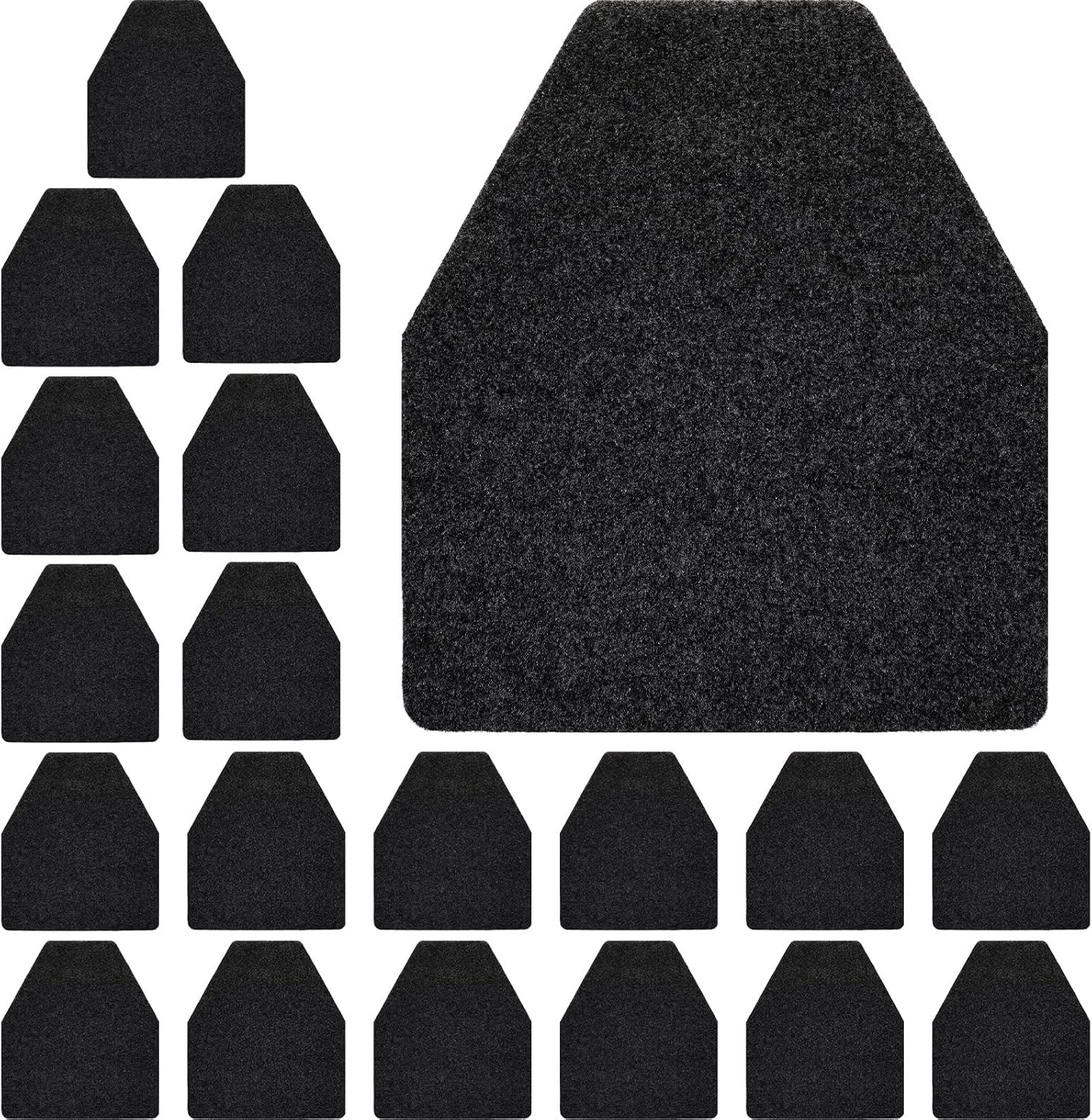 Nuanchu 20 Pack Nonslip Floor Mats for Urinals - Black