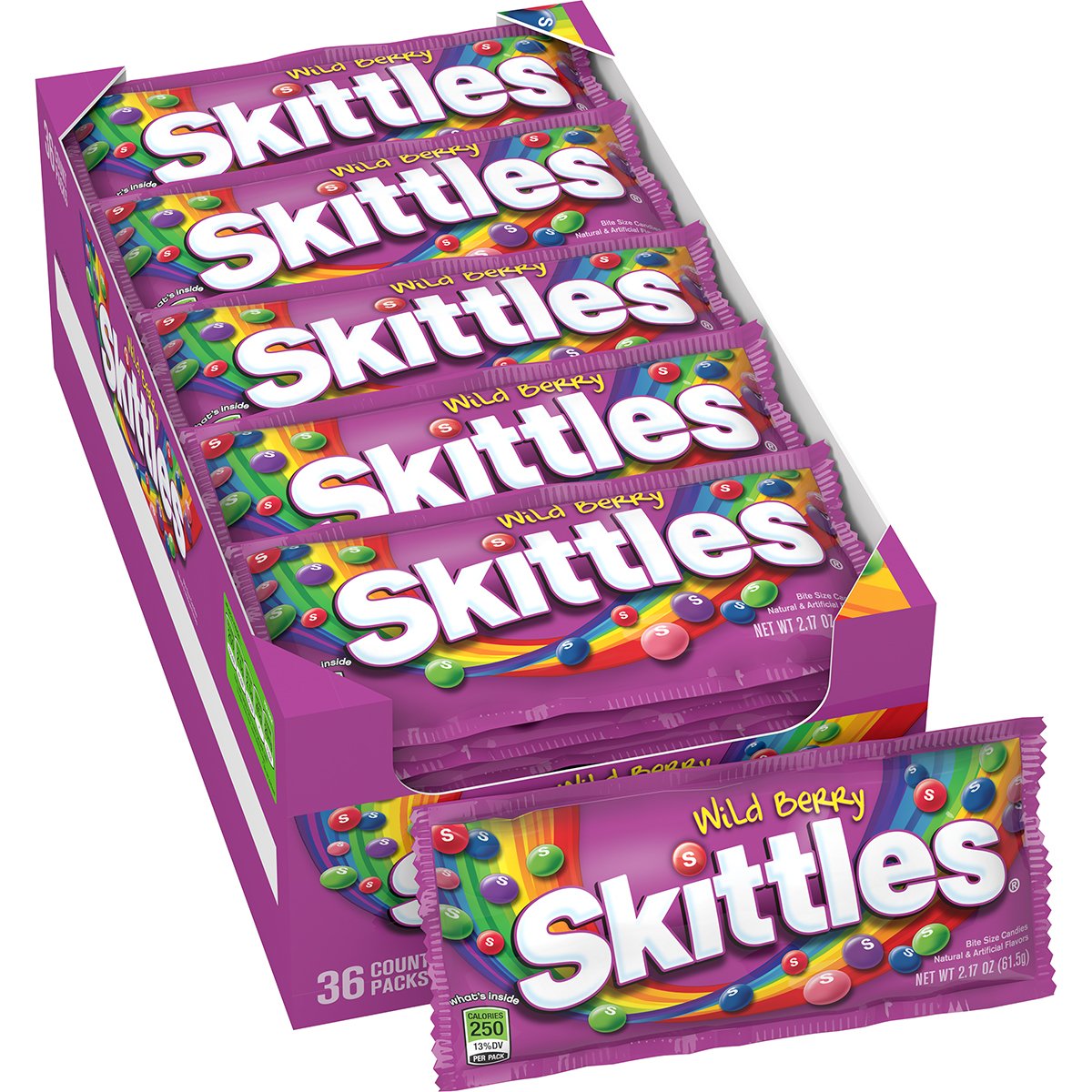 SKITTLES Wild Berry Chewy Candy Bulk Box for Parties and Snacks