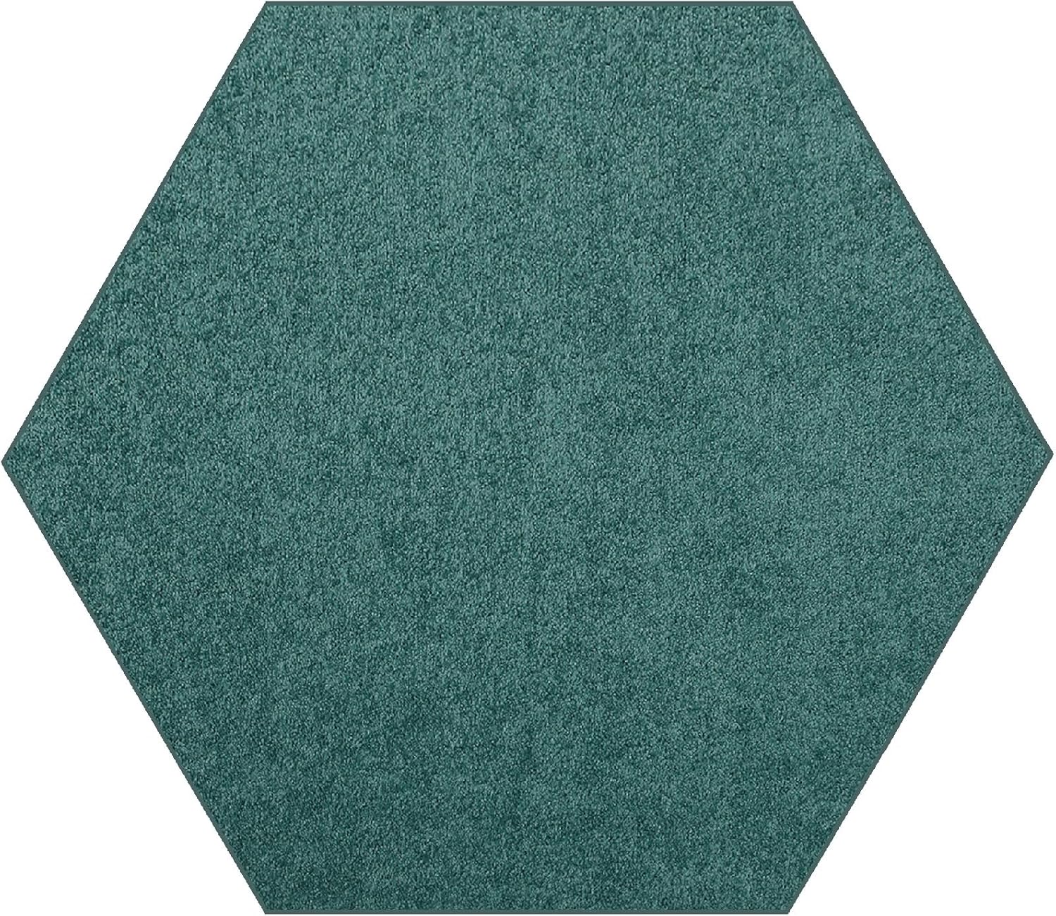 Ambiant Pet Friendly Solid Color Area Rugs Teal - 7ft Hexagon