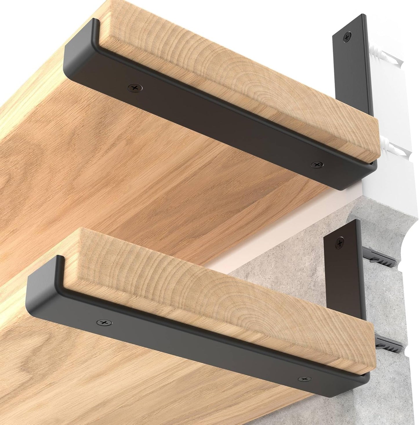 LEOPO 12 inch Shelf Brackets for Heavy Duty Floating Shelves