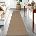 Washable Runner Rug 2ftx8ft Tan/Brown - Durable Non-Slip Hallway