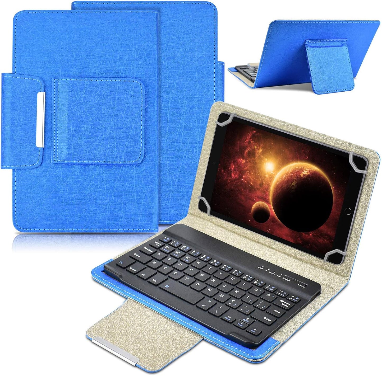 Universal 8 Inch Tablet Case with Keyboard for All Tablets