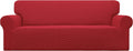 Oversized Sofa Slipcover Christmas Red - Stretch Jacquard Protector