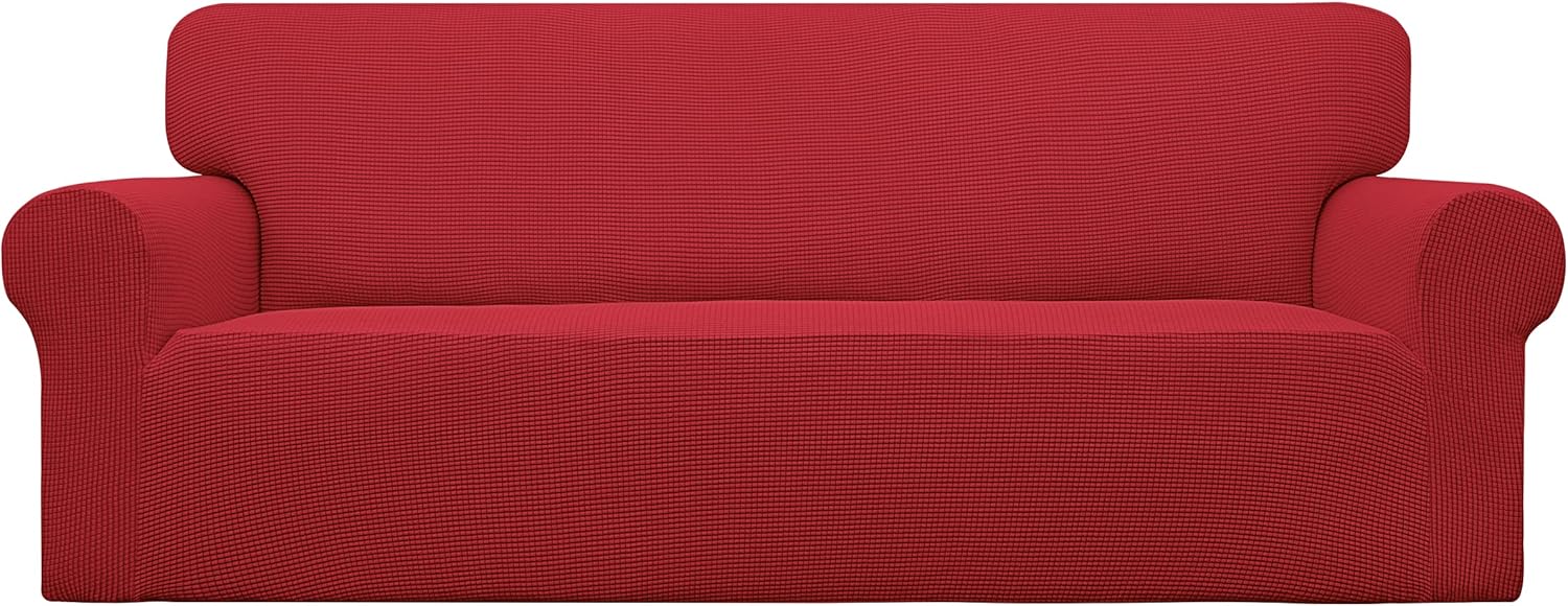 Easy-Going Stretch Sofa Slipcover for Kids - Christmas Red