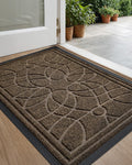 Front Door Mat 3x2 Brown - Heavy Duty Low-Profile Welcome Mat