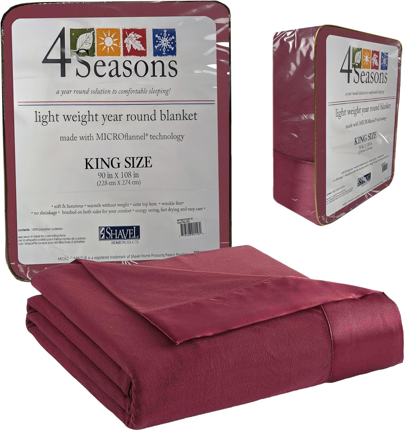 Thermee Micro Flannel King Size Blanket for Cozy Comfort