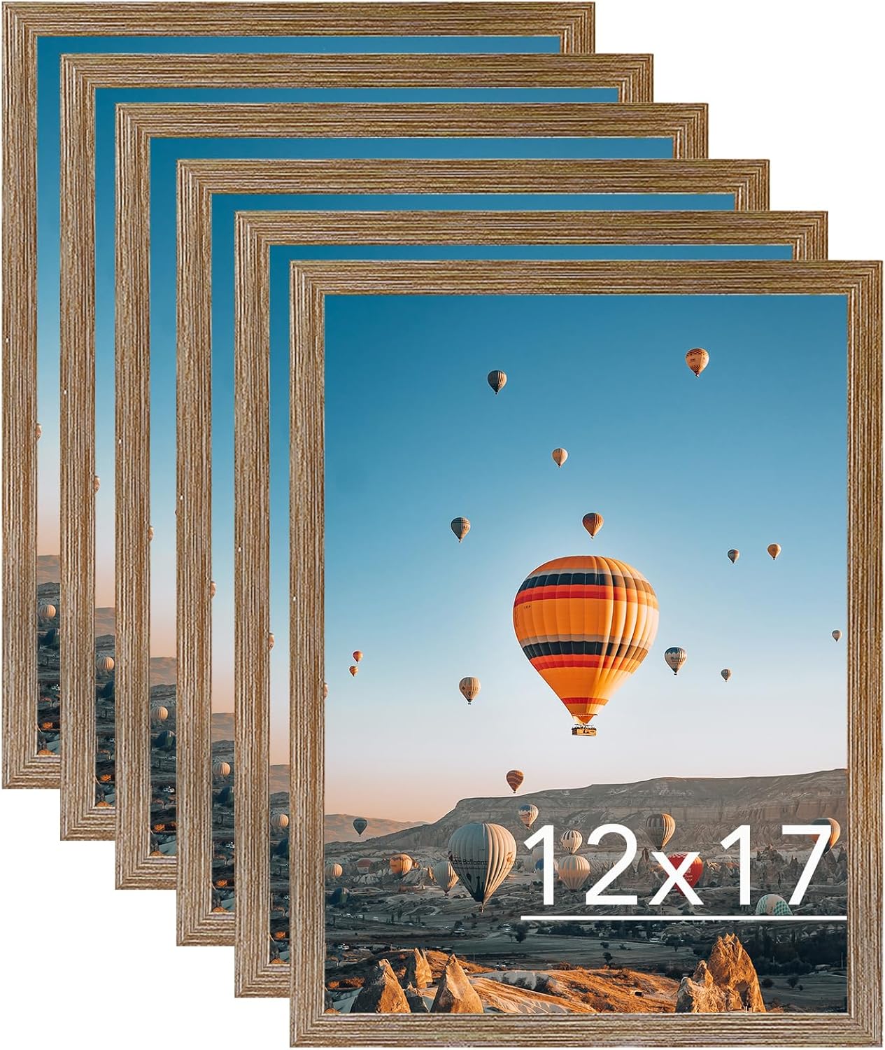 12x17 Picture Frame Set of 6 for Wall Hanging and Display