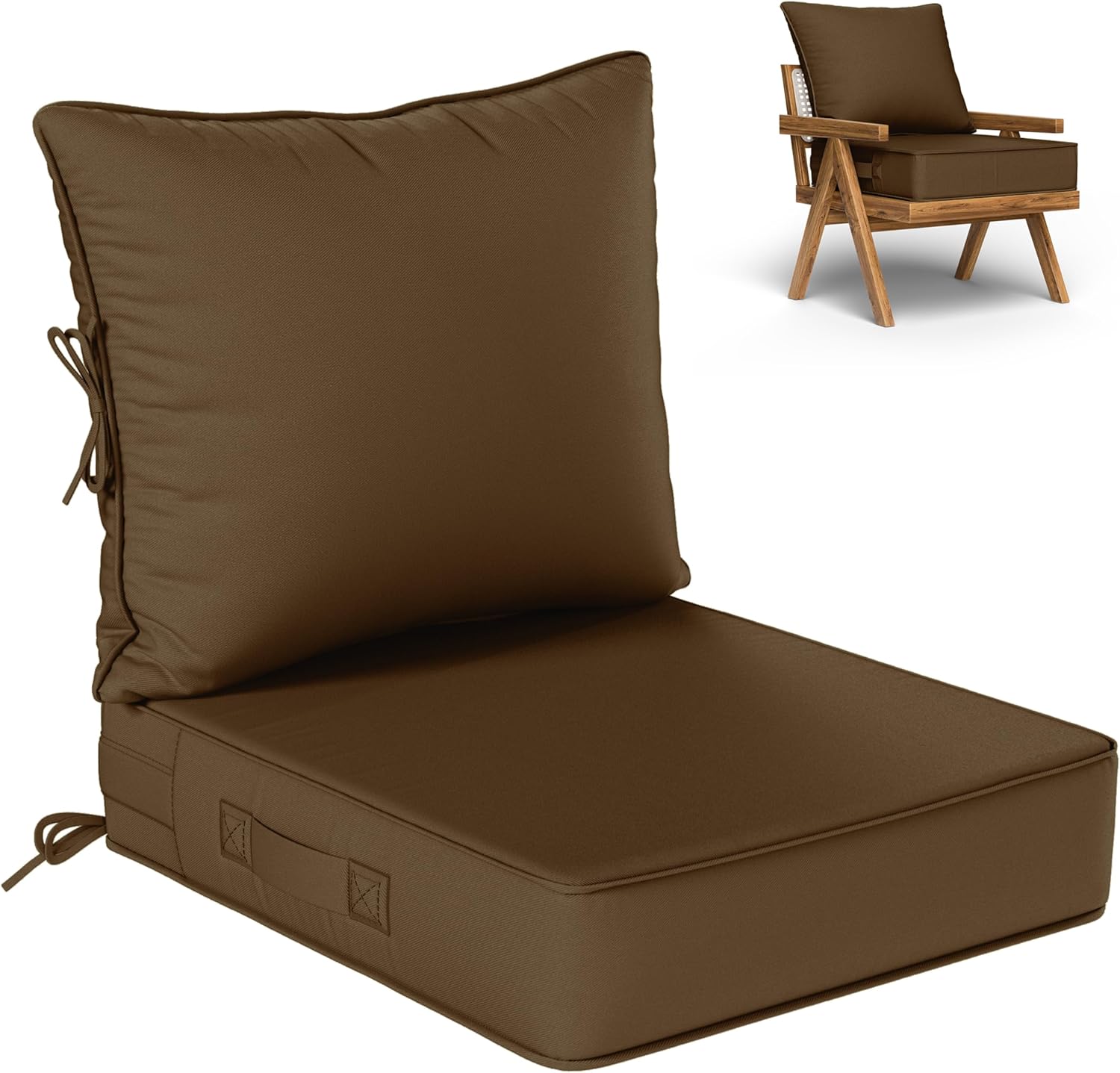 Outdoor Seat Cushion Set for Patio Furniture - Waterproof & Durable