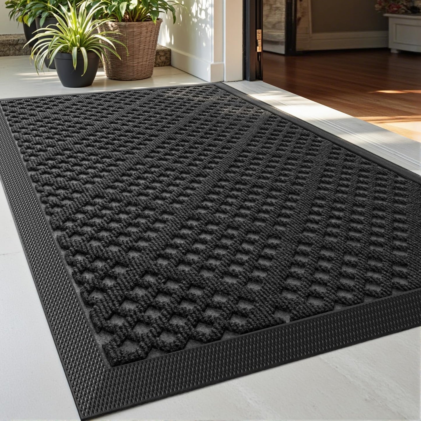 DEXI Door Mat Outside Entrance, Non Slip Heavy Duty Mat