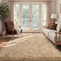 5x7 Ft Shag Beige Rugs for Bedroom Living Room Comfort
