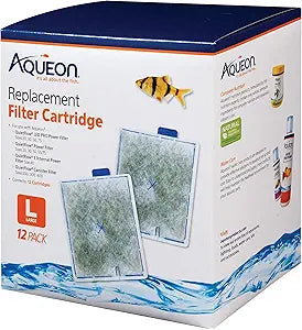 Aqueon Replacement Filter Cartridges Large - 12 Pack for Clean Water
