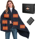 Shaggy Heated Throw Blanket with Power Bank - Cordless Heated Throw