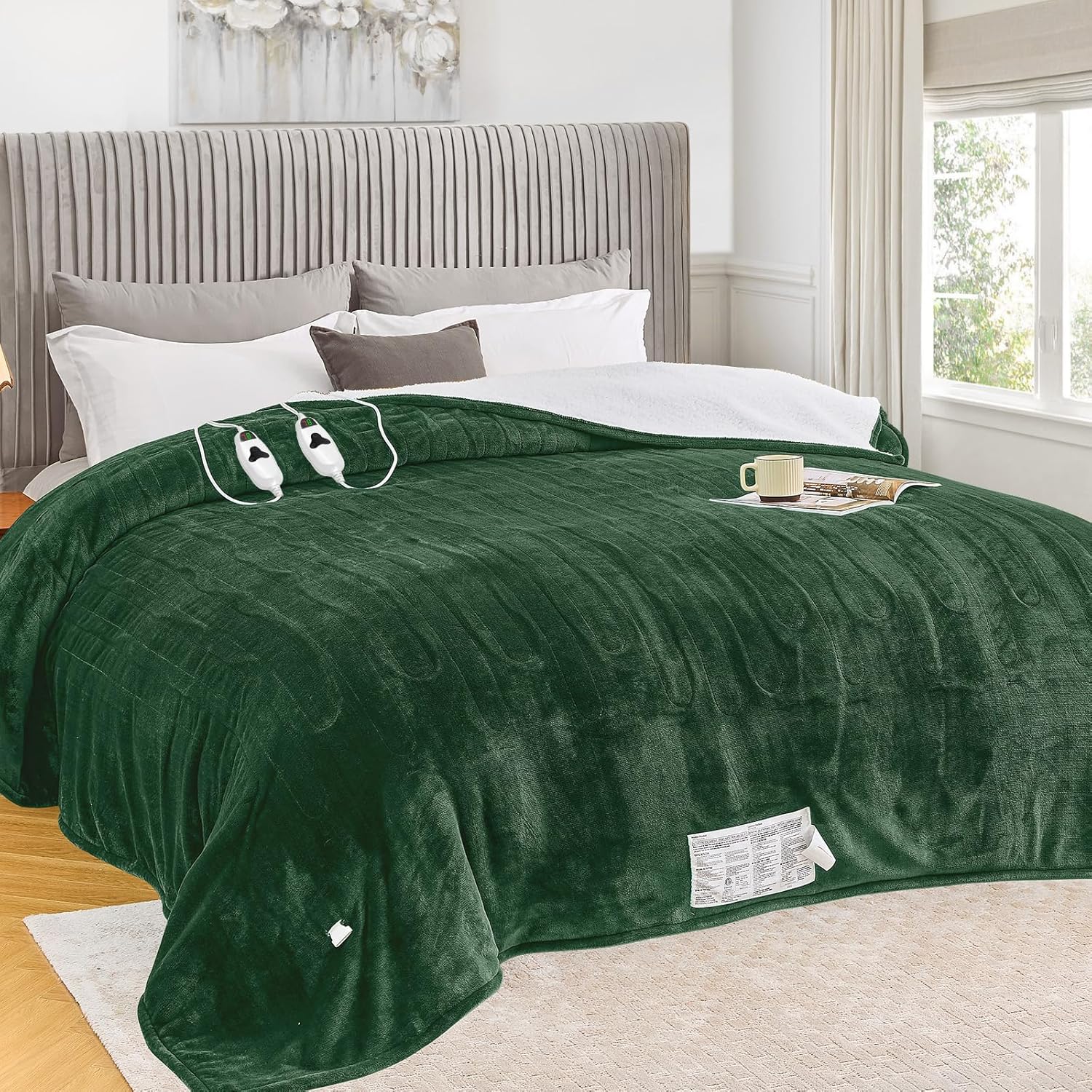 Greenoak Heated Blanket Electric Queen Size for Cozy Comfort