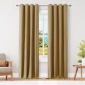 Blackout Mustard Yellow Curtains 52x108 2 Panels - Full Room Darkening