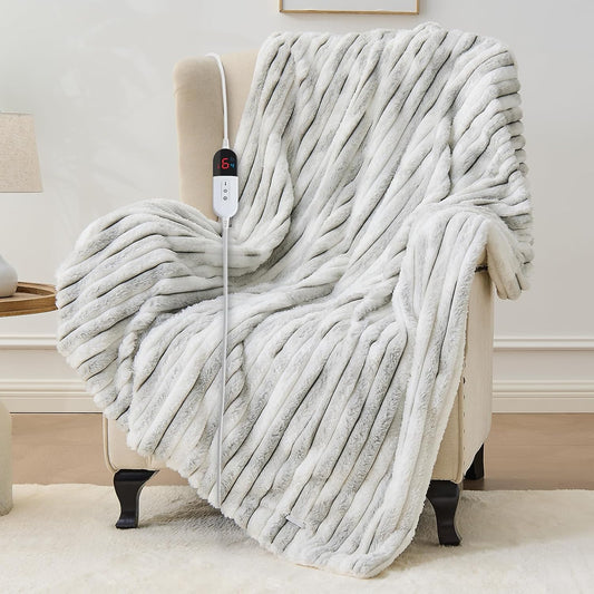 Heated Blanket Throw - Ultra-Soft Electric Blanket for Comfort