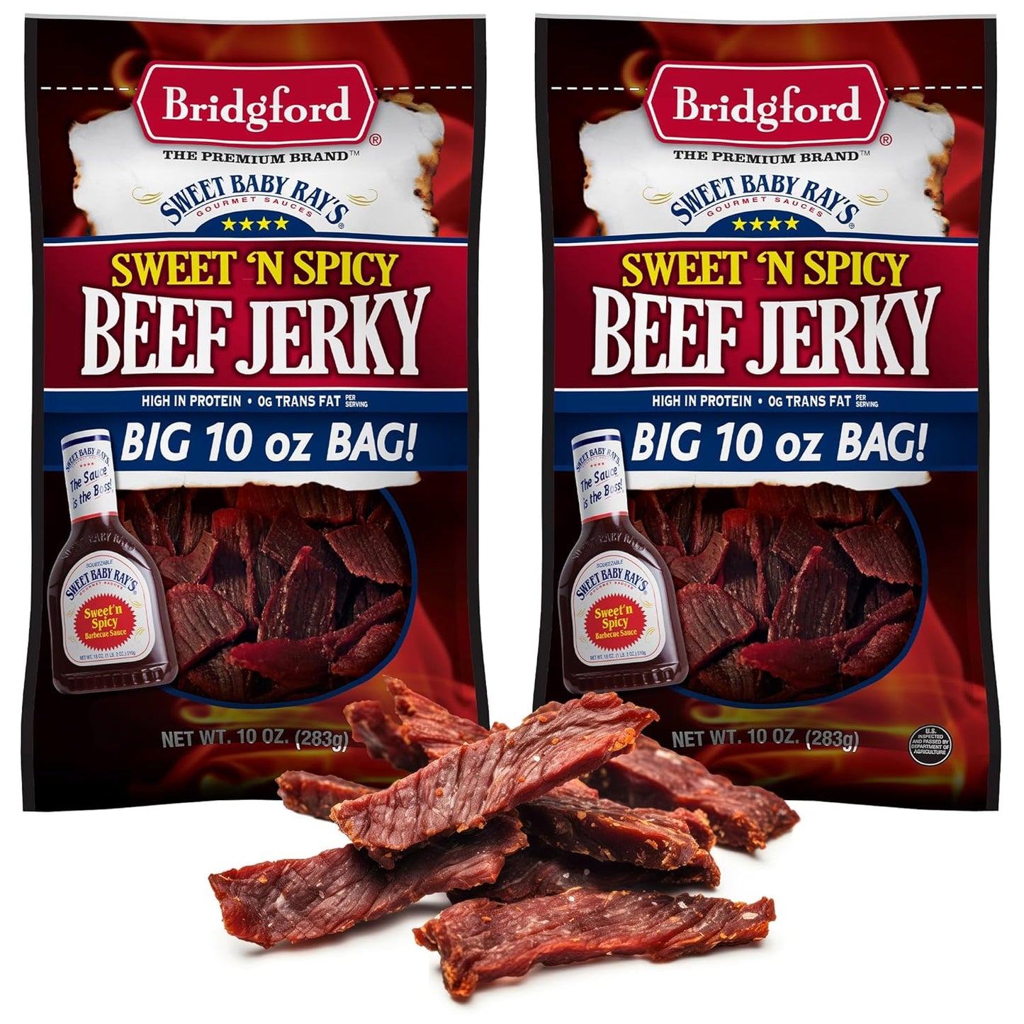 Sweet Baby Rays Beef Jerky Sweet N Spicy 10 oz Pack of 2