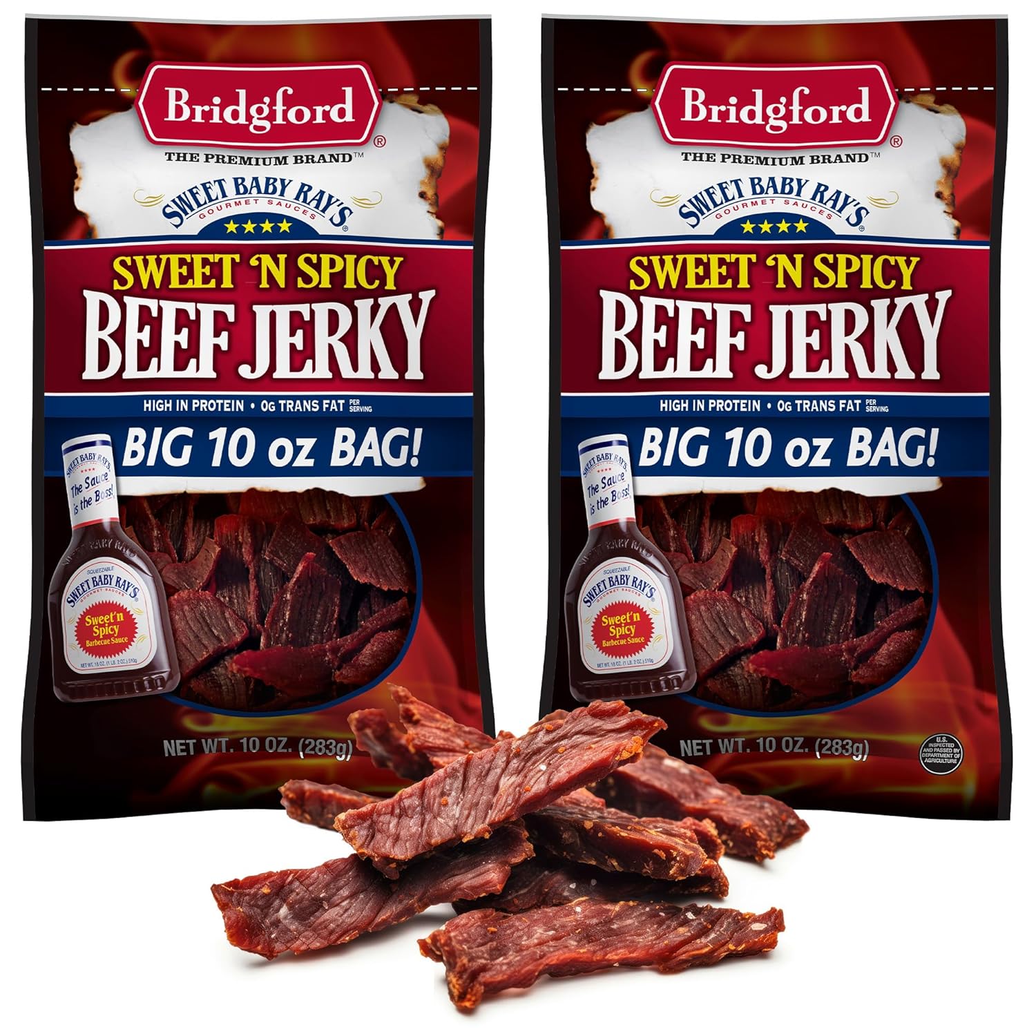 Sweet Baby Rays Beef Jerky Sweet N Spicy 10 oz Pack of 2