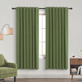 KOUFALL Army Green Curtains for Kids Bedroom Boys Room - 72 in