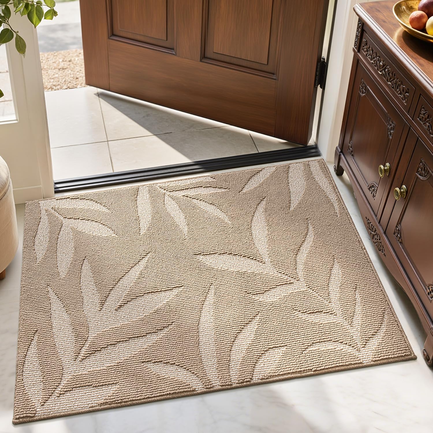 LUMI Front Door Mat Indoor Entrance 24x36 Non-Slip Washable