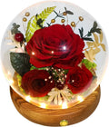 Valley of Rain & Forest Preserved Dark Red Rose Arrangement - Lasts