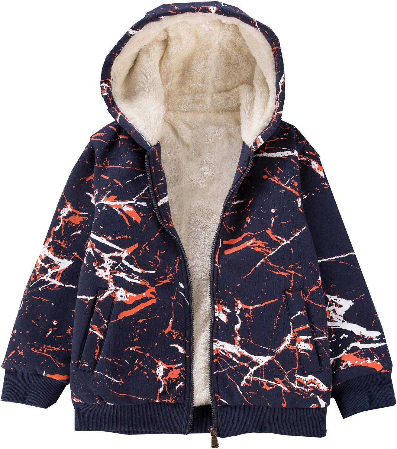 Bumeex Kids Sherpa Fleece Lined Jacket for Boys and Girls