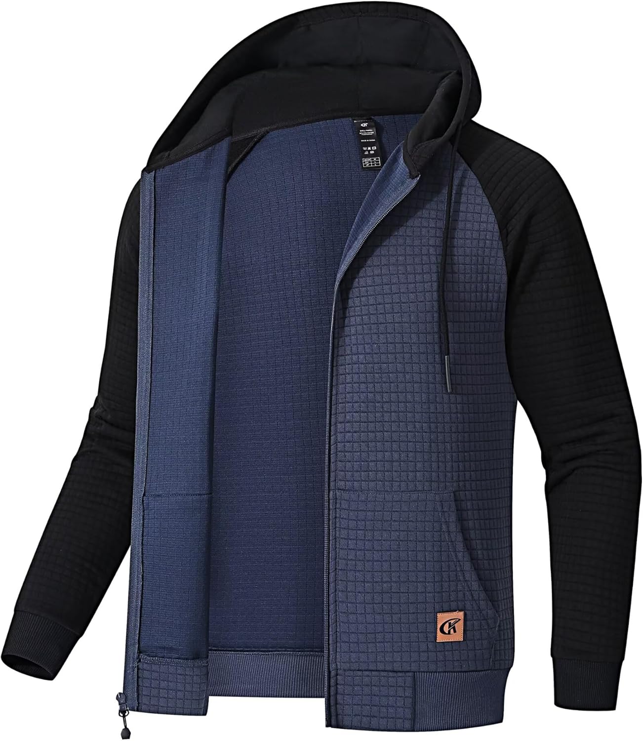 Men's Jacquard Plaid Lightweight Zipper Hoodie Jacket Review