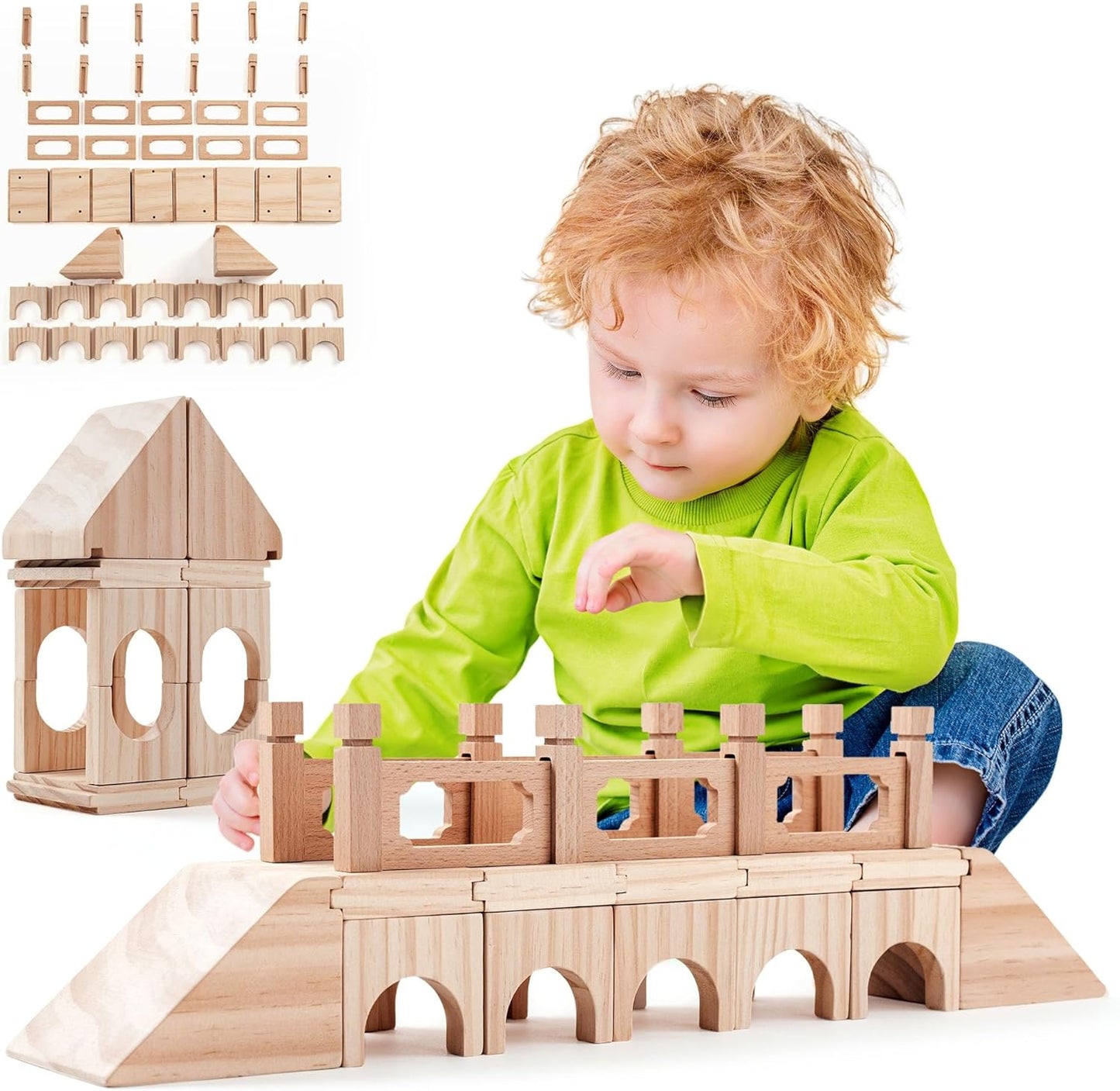 Edyfico Wooden Bridge Set - STEM Learning for Kids