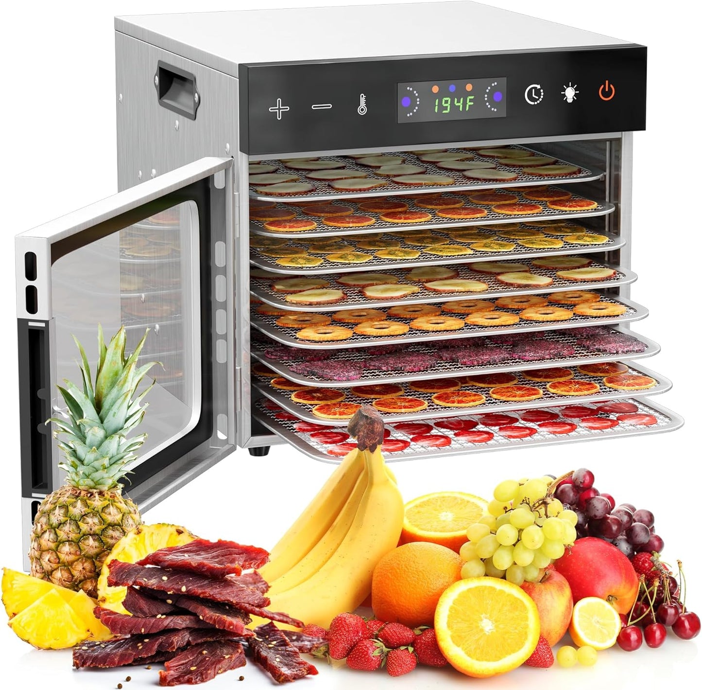 Food Dehydrators with 8 Trays for Healthy Snacks and Jerky