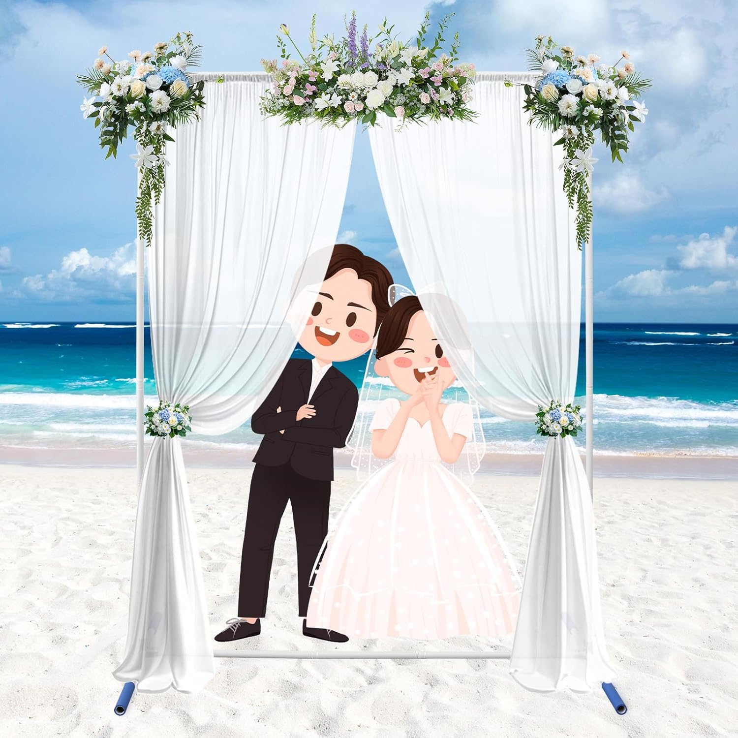 Metal Backdrop Stand 7ft5FT Heavy Duty for Weddings and Parties
