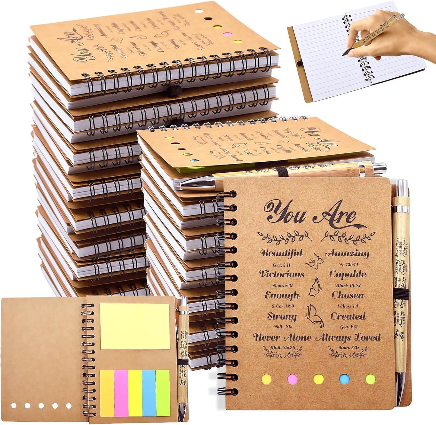 Bulk Christian Prayer Journals & Bible Pens Set - Inspire Faith!