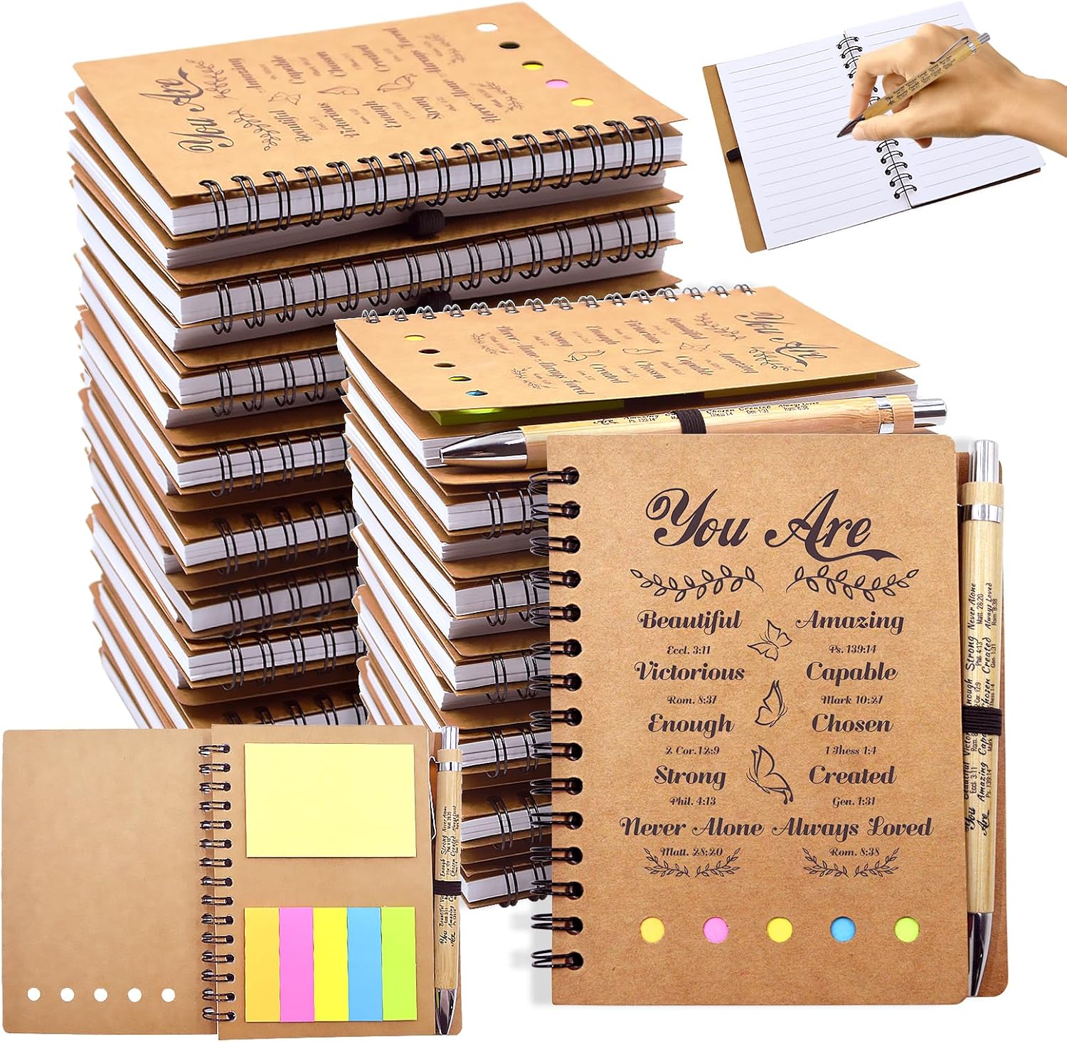 60 PCS Christian Gifts Prayer Journal Set for Faith-Based Events