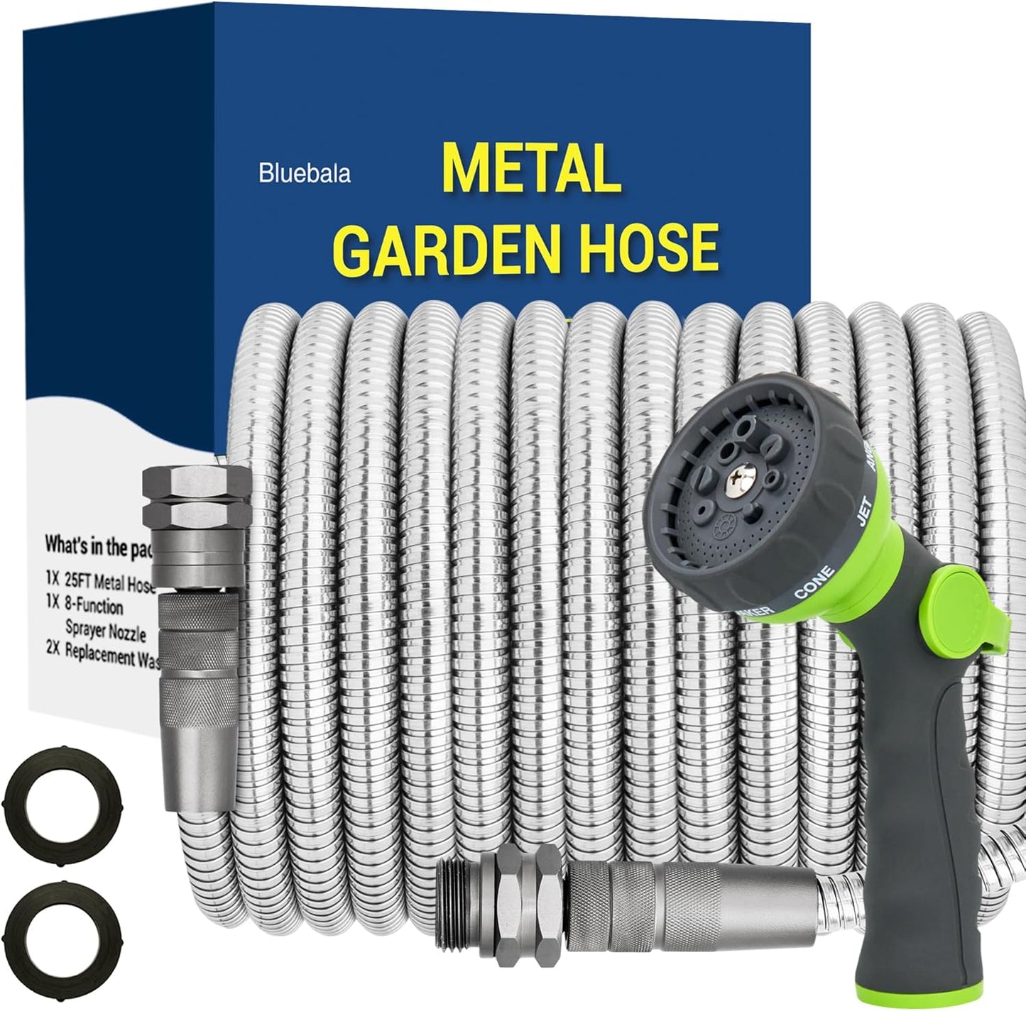 Stainless Steel Garden Hose - 100 FT Heavy Duty Metal Hose