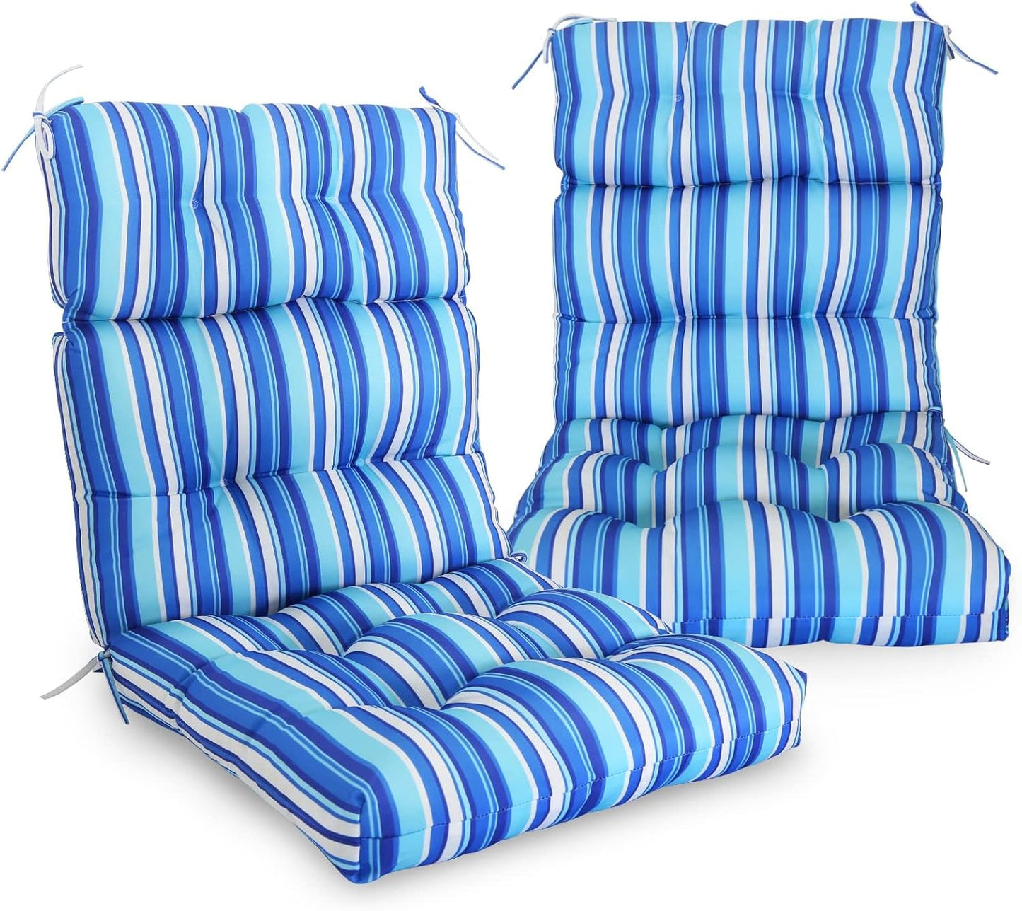EAGLE PEAK Tufted High Back Patio Chair Cushions for Comfort