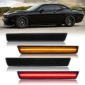 LED Amber Red Side Marker Lights for Challenger 2015-2023 - Smoked