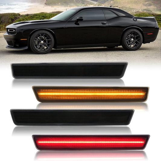 LED Amber Red Side Marker Lights for Challenger 2015-2023