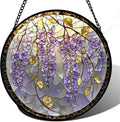 Stained Glass Window Hanging Wisteria Sun Catcher - Colorful Home