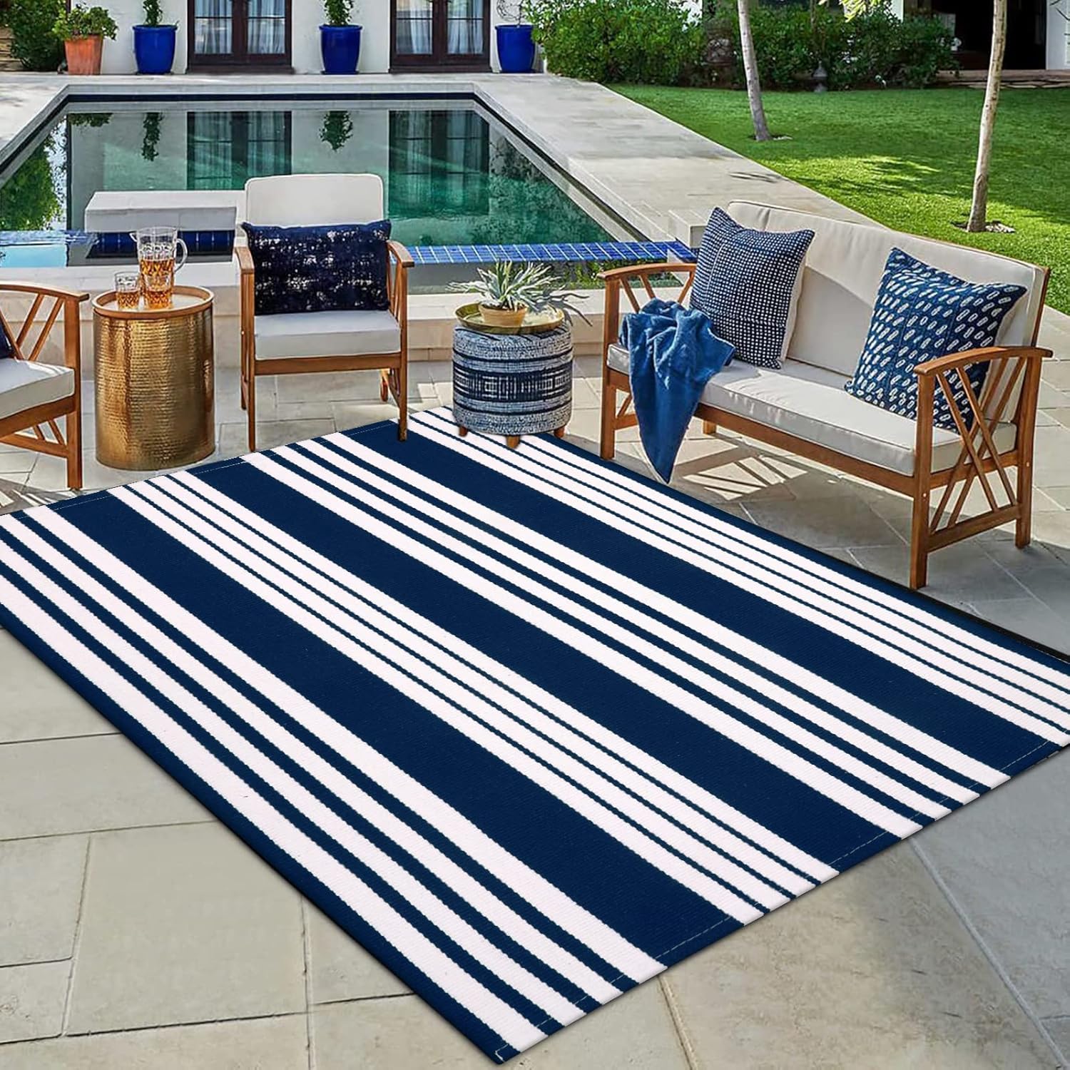 OJIA Washable Area Rugs 4ftx6ft for Indoor and Outdoor Use