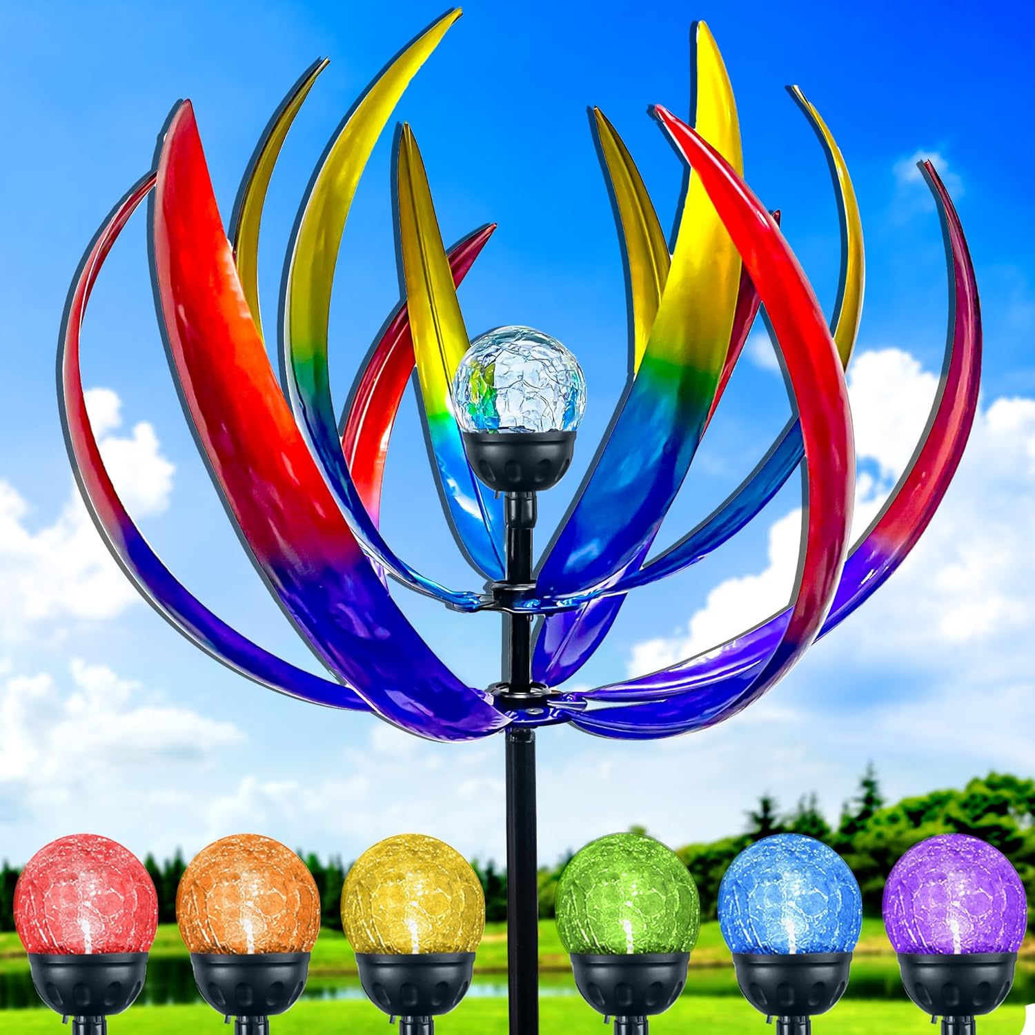 Wind Spinners Outdoor for Yard and Garden by RARAXUAN