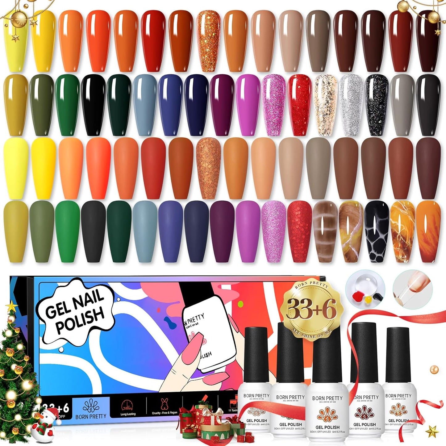 Born Pretty Fall Winter Gel Nail Polish Set for Cozy Colors