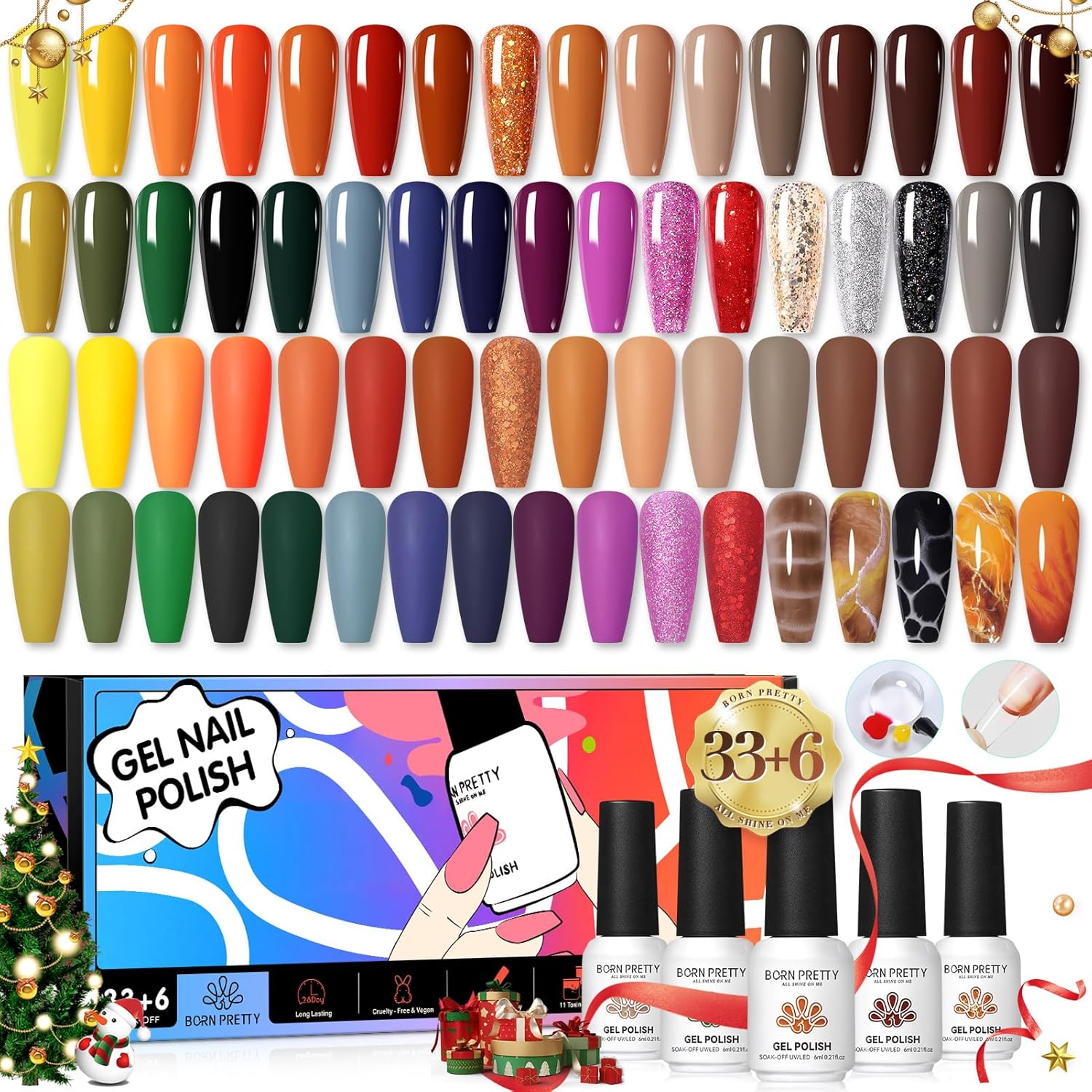 Born Pretty Fall Winter Gel Nail Polish Set for Cozy Colors