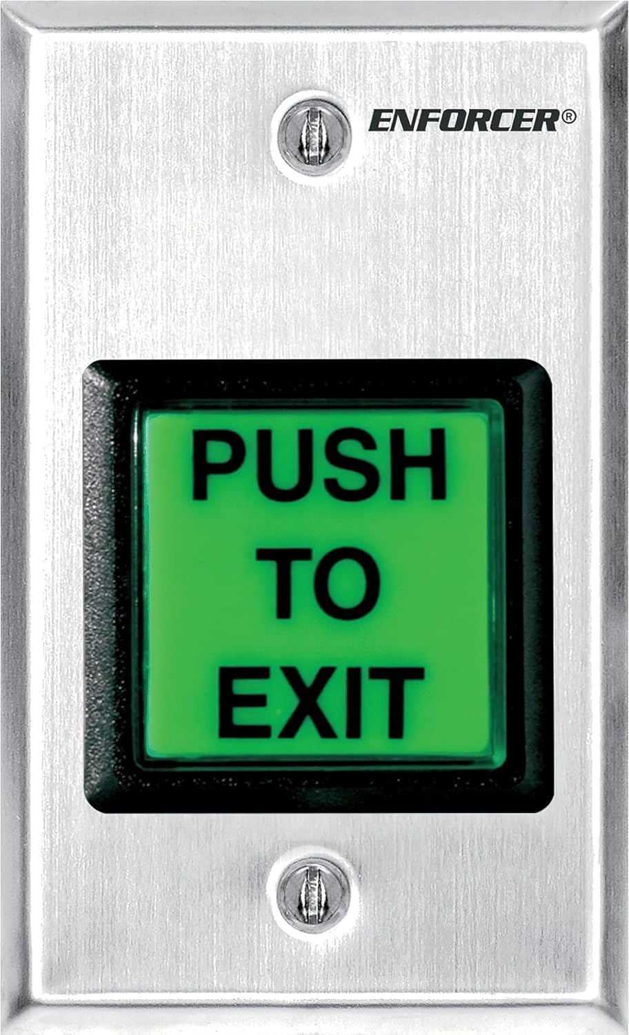 Seco-Larm Enforcer Illuminated Push-to-Exit Plate with Timer