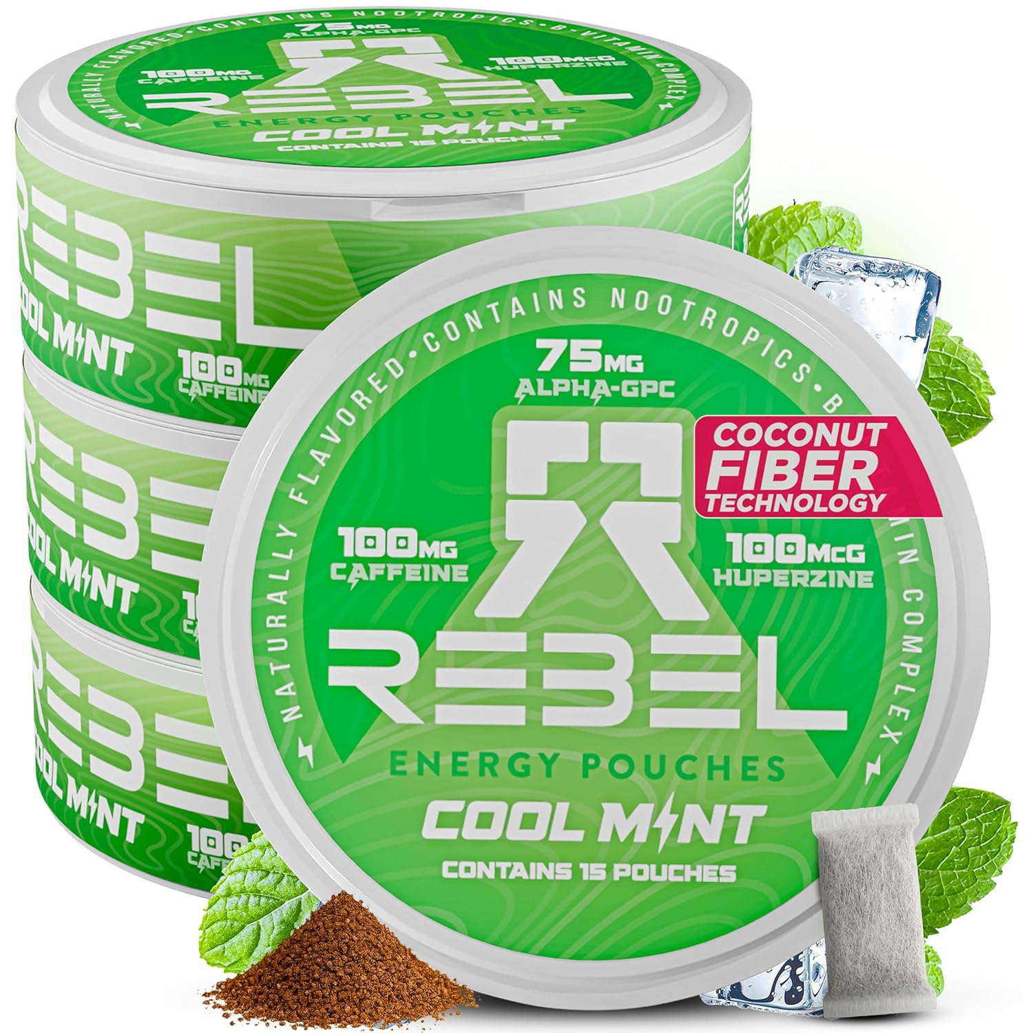 Nootropic Energy Caffeine Pouches for Clean Energy Boost