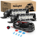 Nilight 7 Inch 30W Super Slim Spot LED Light Bar for Off Road