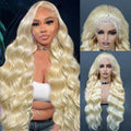 28 in 613 Blonde 13x4 HD Lace Front Wig 200% Density - Body Wave