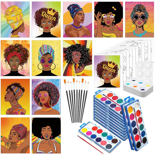 Ctosree Pre Drawn Canvas Kit for Painting Sip and Paint Fun