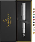 Scriveiner Personalized Silver Chrome Fountain Pen for Luxury Writing