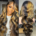 1b/27 Highlight Ombre Lace Front Wig Human Hair - Natural Body Wave