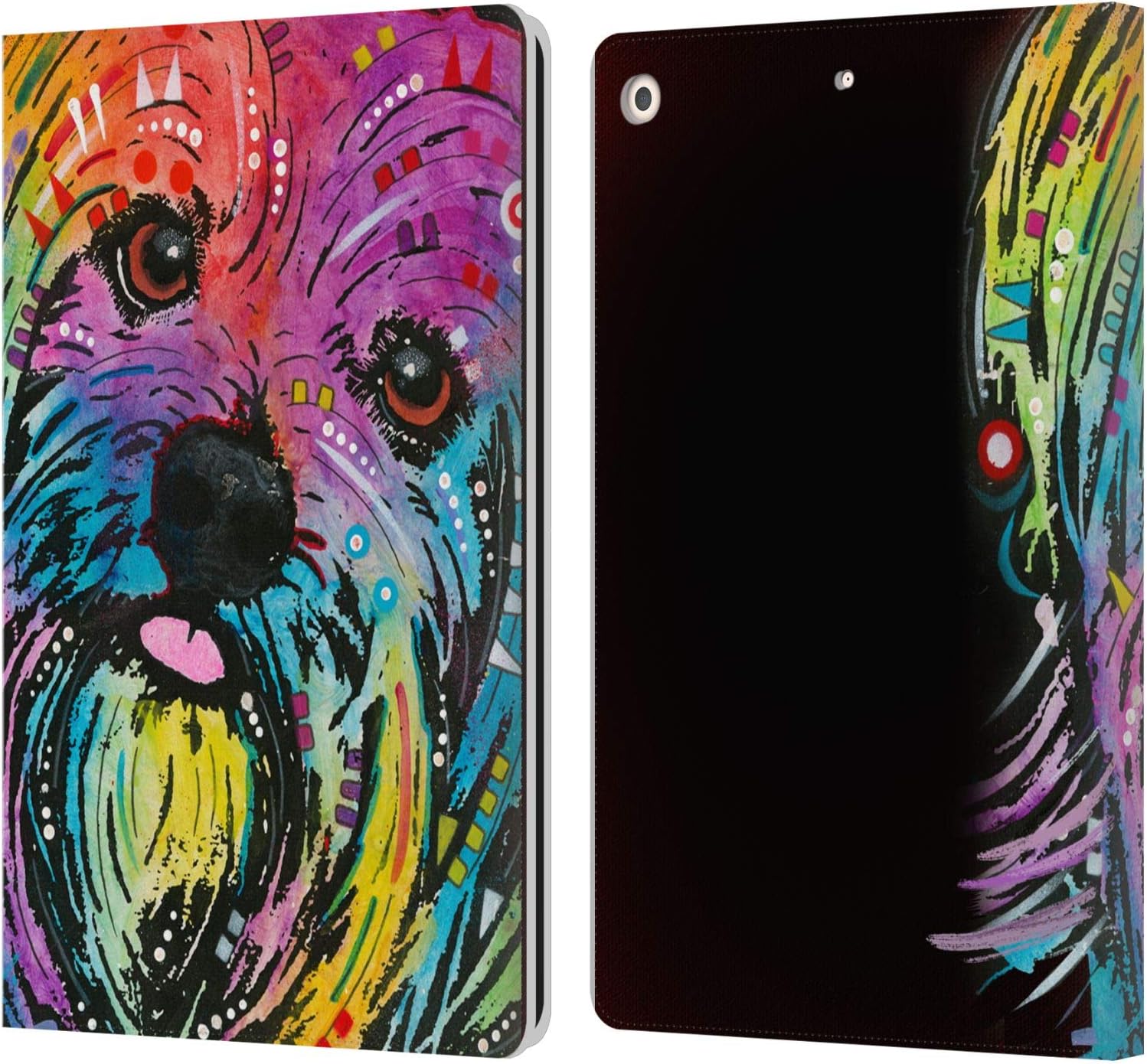 Dean Russo Yorkie Dogs Leather Wallet Case for iPad 10.2 2019-2021