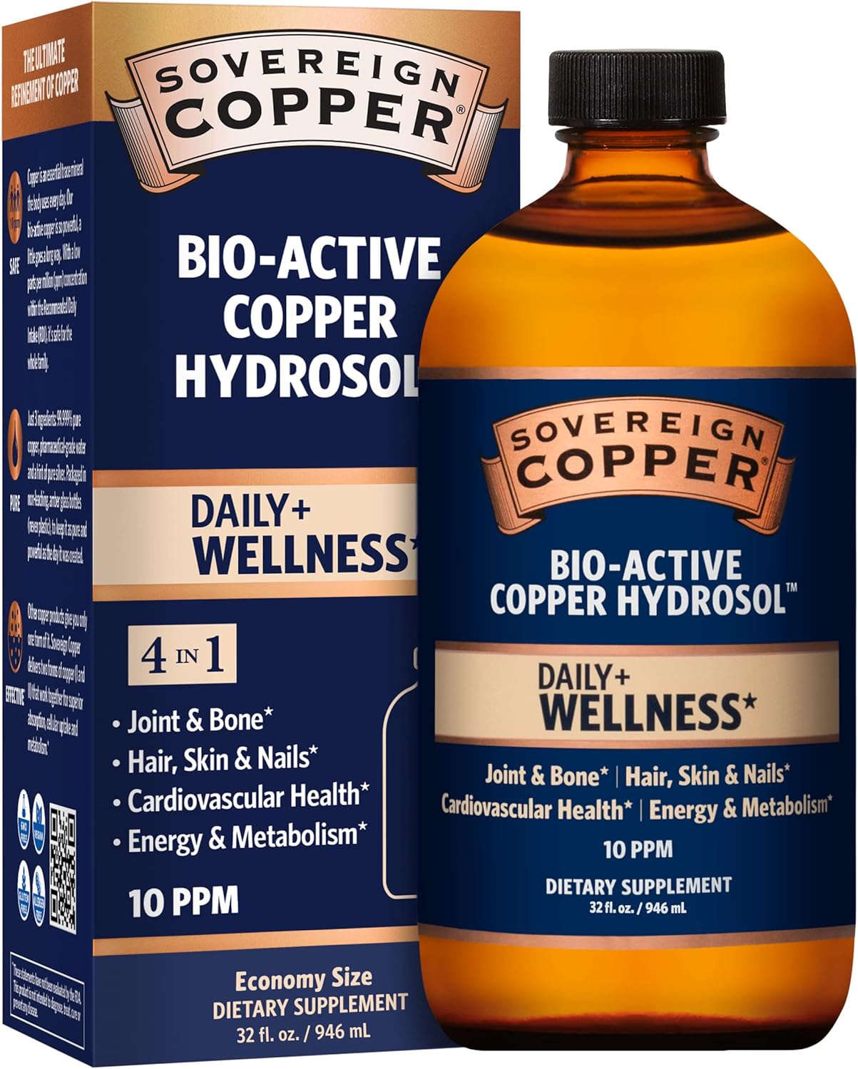Bio-Active Copper Hydrosol for Healthy Hair, Skin, and Nails