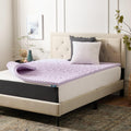 LUCID Lavender Infused 2 in Memory Foam Topper King - Plush Comfort